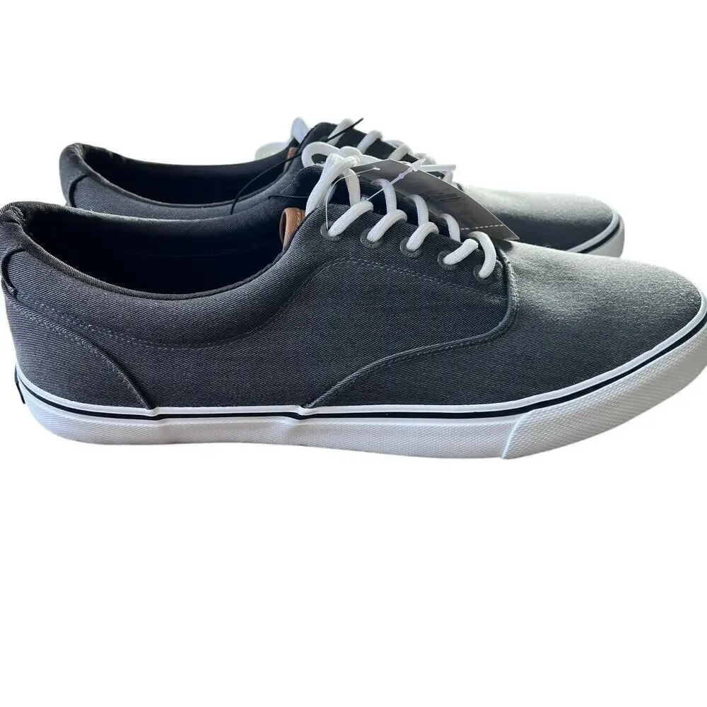 NWT Men's IZOD Rangley Canvas Shoe, Size 13, Gray, Lace Up, Classic, Casual